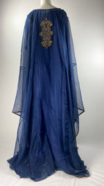 Long Sleeve 2-Piece Abaya+ Kaftan, Navy