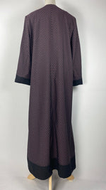 Long Sleeve Button Up Abaya, Brown