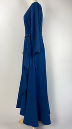 Long Sleeve A-Line Maxi Dress, Teal